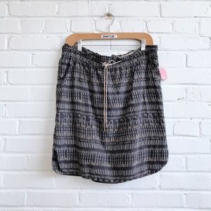 NOA NOA print drawstring waist grey skirt